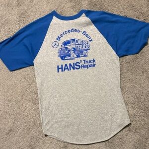 Mercedes-Benz truck repair Blue and Gray Men's Shirt